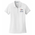 Women's Cotton Pique White Polo