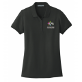 Women's Cotton Pique Black Polo