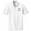 Men's Cotton Pique White Polo