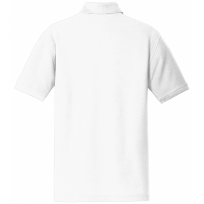Men's Cotton Pique White Polo