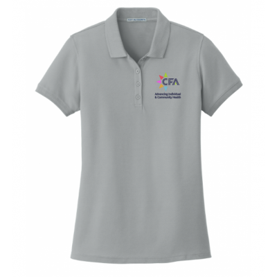 Women's Cotton Pique Grey Polo