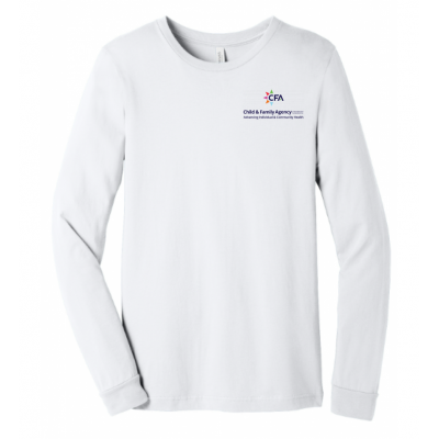 Unisex Bella + Canvas White Cotton LS