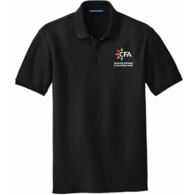 Men's Cotton Pique Black Polo