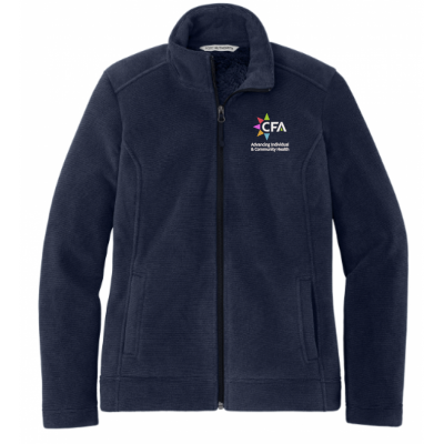 Women's Navy Heavyweight Fleece Full Zip