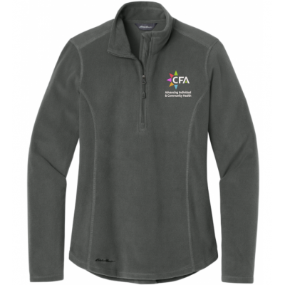 Women's Eddie Bauer Grey Fleece Quarterzip