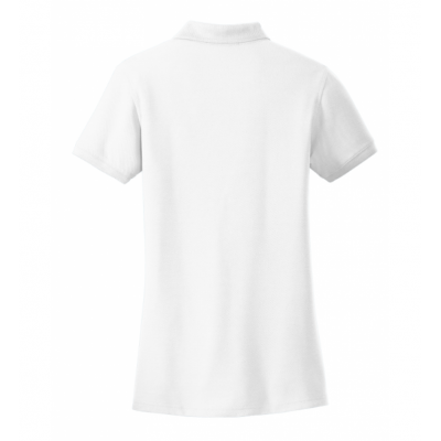 Women's Cotton Pique White Polo