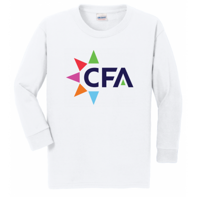 Youth Big CFA Cotton White LS