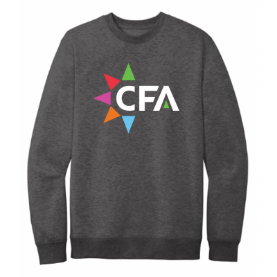 Unisex Big CFA Charcoal Fleece Crewneck