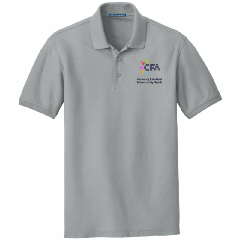 Men's Cotton Pique Grey Polo