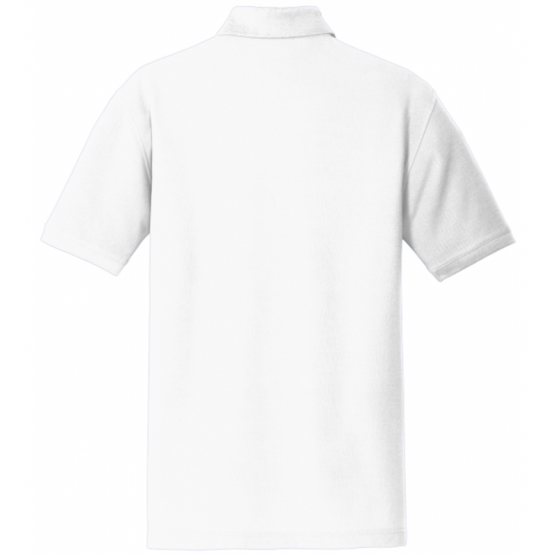 Men's Cotton Pique White Polo