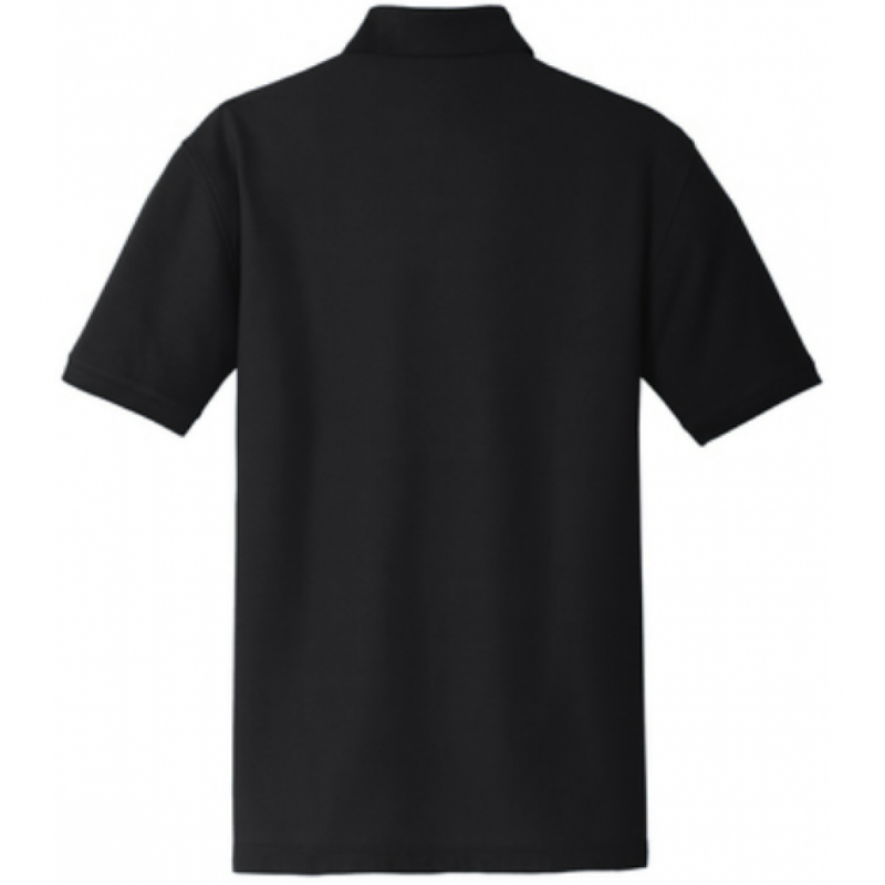 Men's Cotton Pique Black Polo
