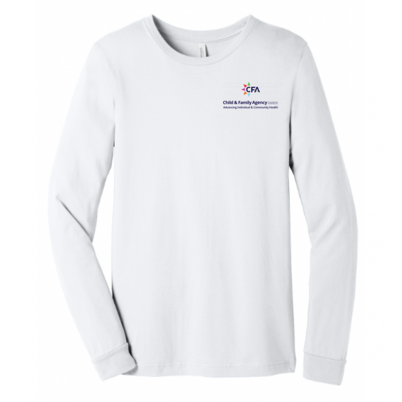 Unisex Bella + Canvas White Cotton LS