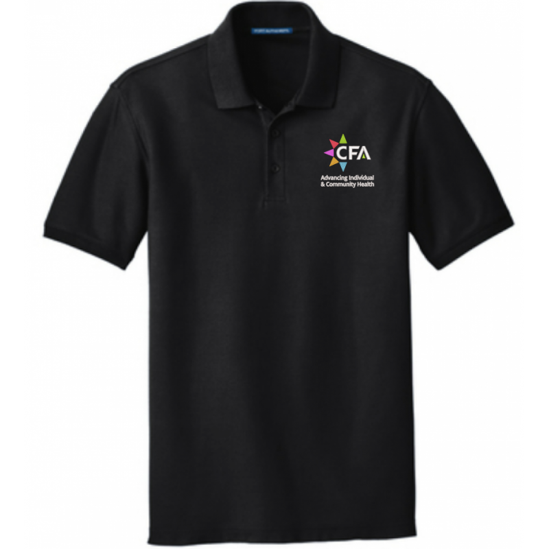 Men's Cotton Pique Black Polo
