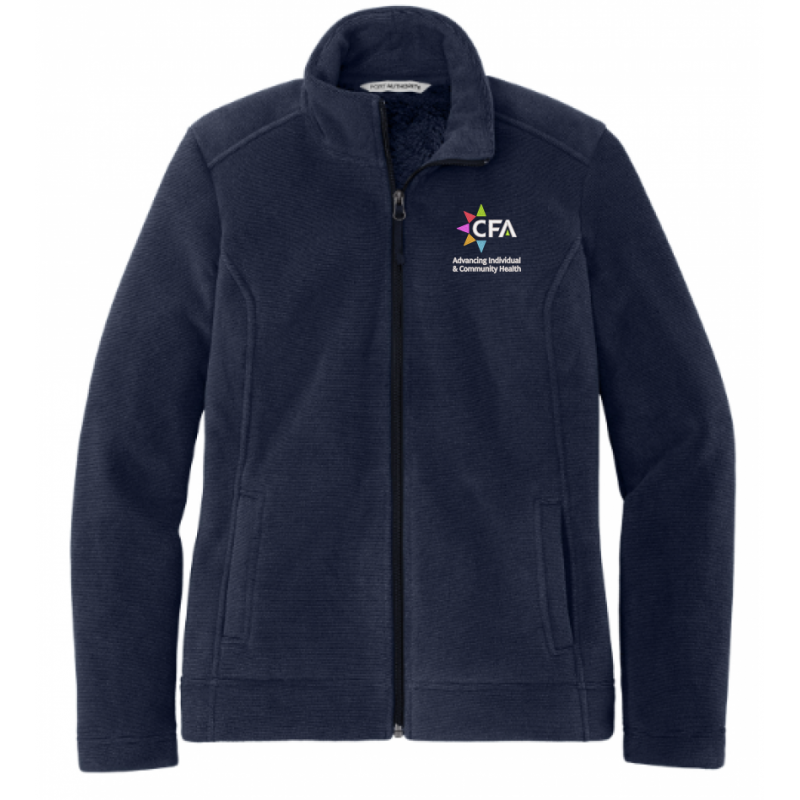 Women's Navy Heavyweight Fleece Full Zip