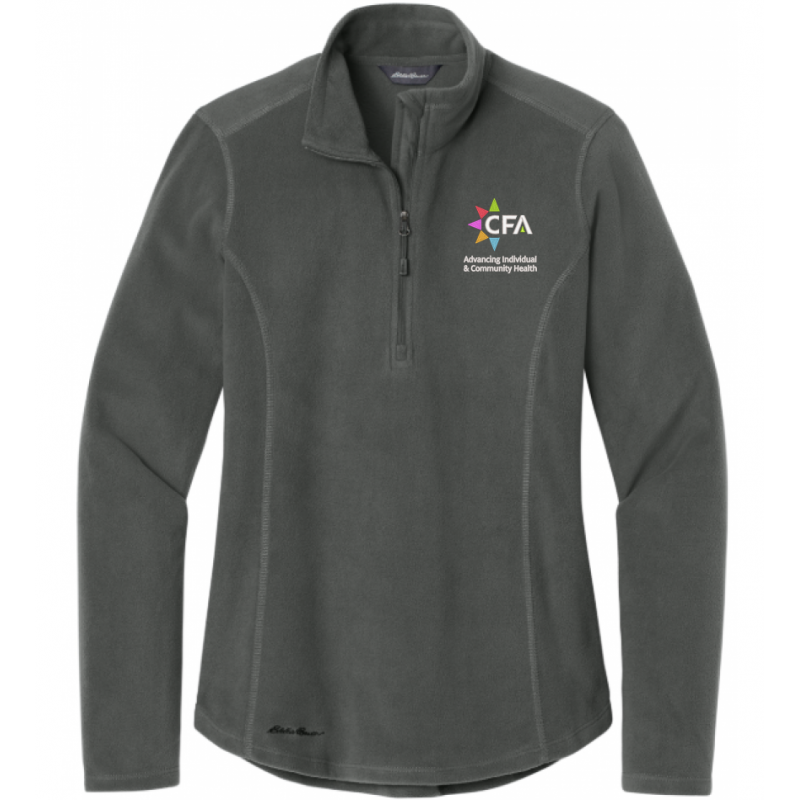 Women's Eddie Bauer Grey Fleece Quarterzip