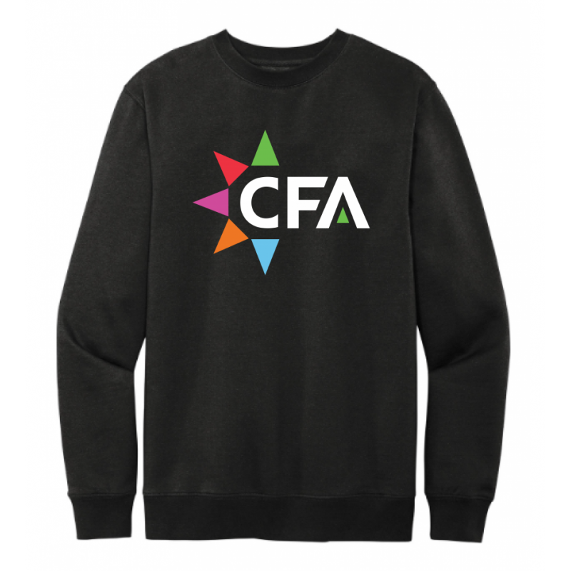 Unisex Big CFA Black Fleece Crewneck