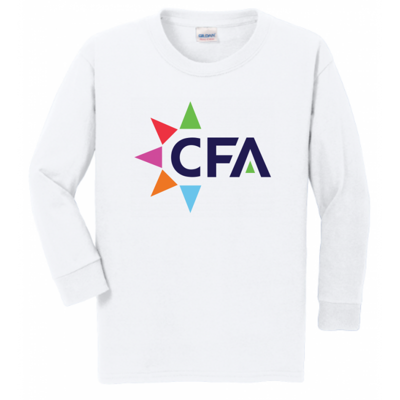 Youth Big CFA Cotton White LS