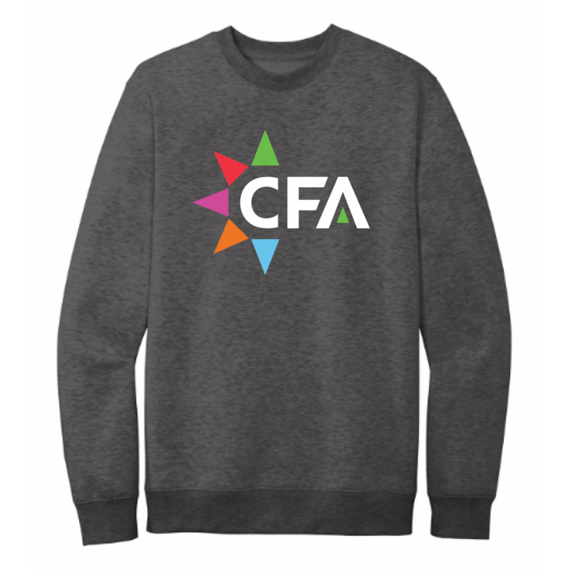 Unisex Big CFA Charcoal Fleece Crewneck